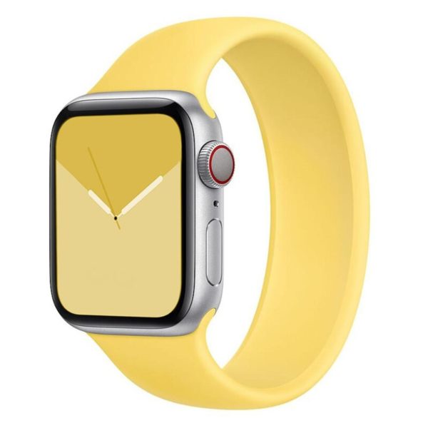 רצועת סולו לופ סיליקון לשעון חכם אפל בצבע צהוב