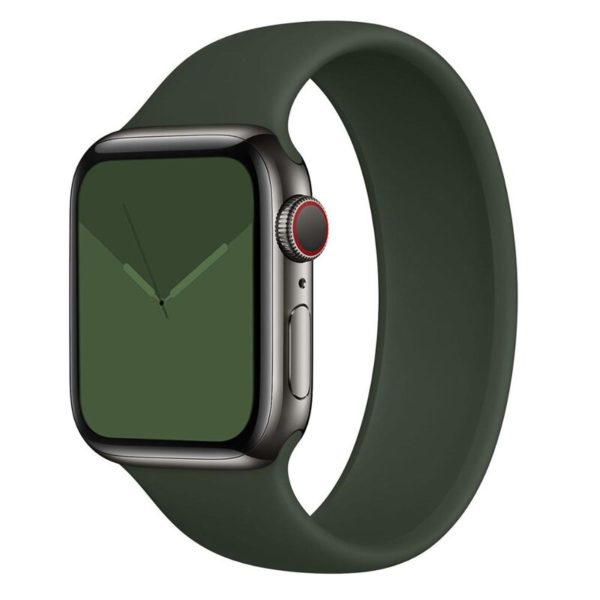 רצועת סולו לופ סיליקון לשעון חכם אפל בצבע ירוק כהה
